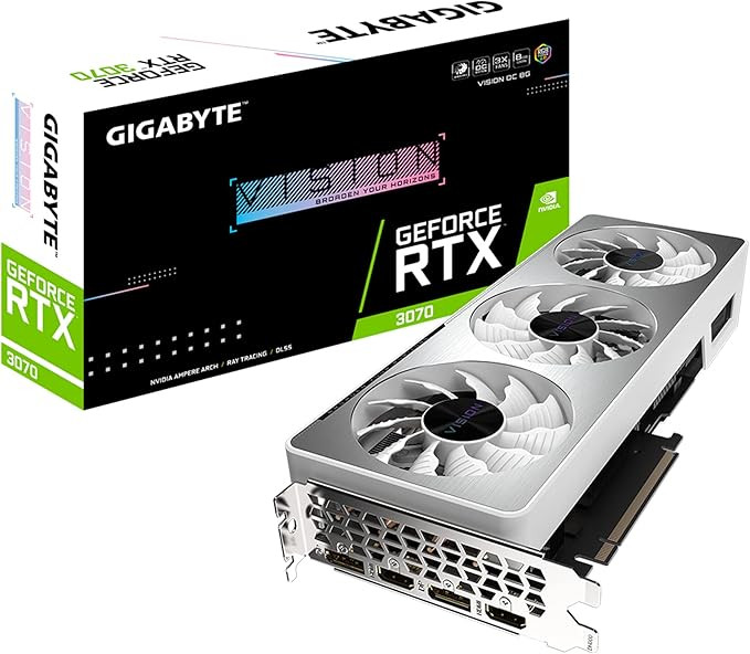 GIGABYTE GeForce RTX 3070 Vision OC 8G (REV2.0) Graphics Card, 3X WINDFORCE Fans, LHR, 8GB 256-bi... | Amazon (US)