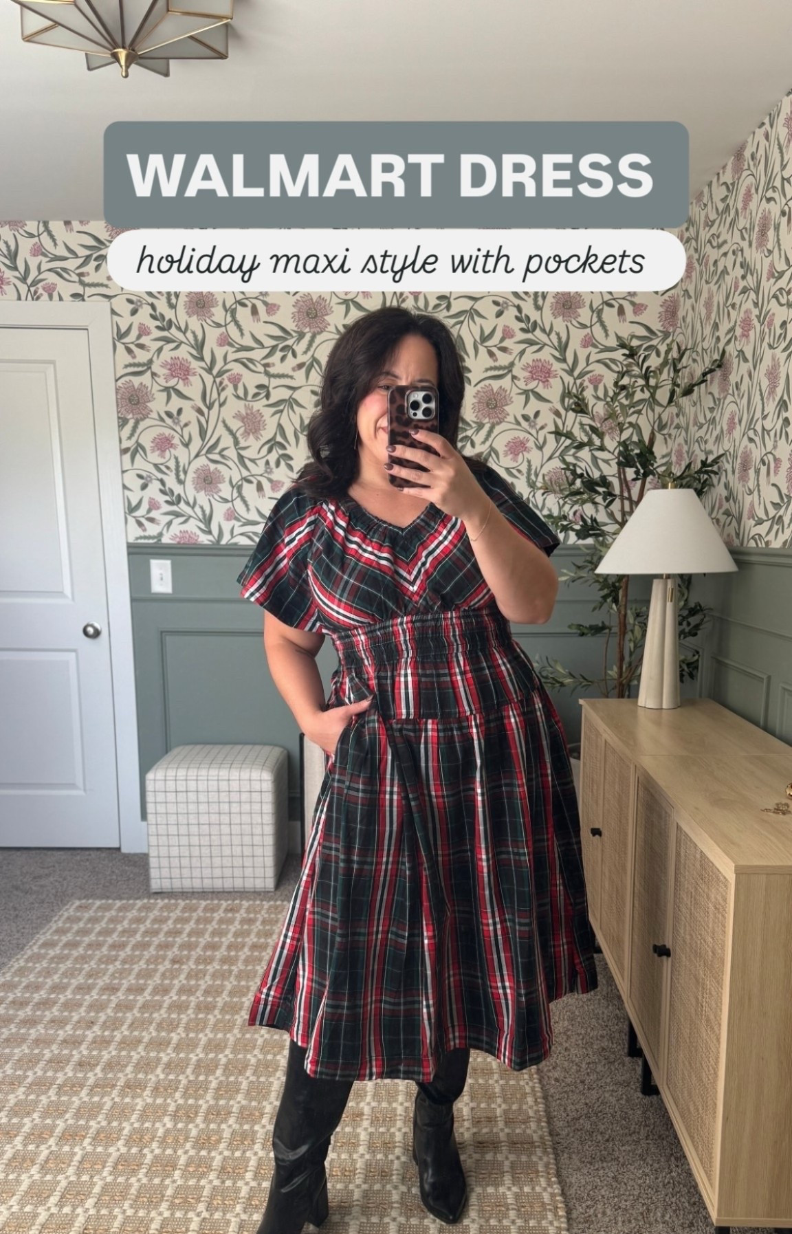 Holiday maxi dress from Walmart! It even comes with pockets 👌🏻 Wearing a large in this style!

#LTKSeasonal #LTKMidsize #LTKHoliday