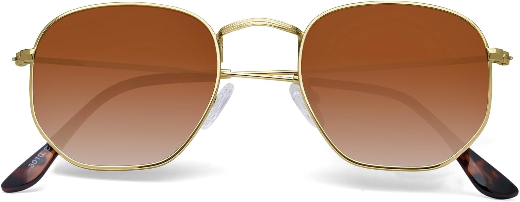 Polarized Sunglasses for Womens Men Trendy Square Hexagonal Flat Mirrored Sun Glasses UV Protecti... | Amazon (US)