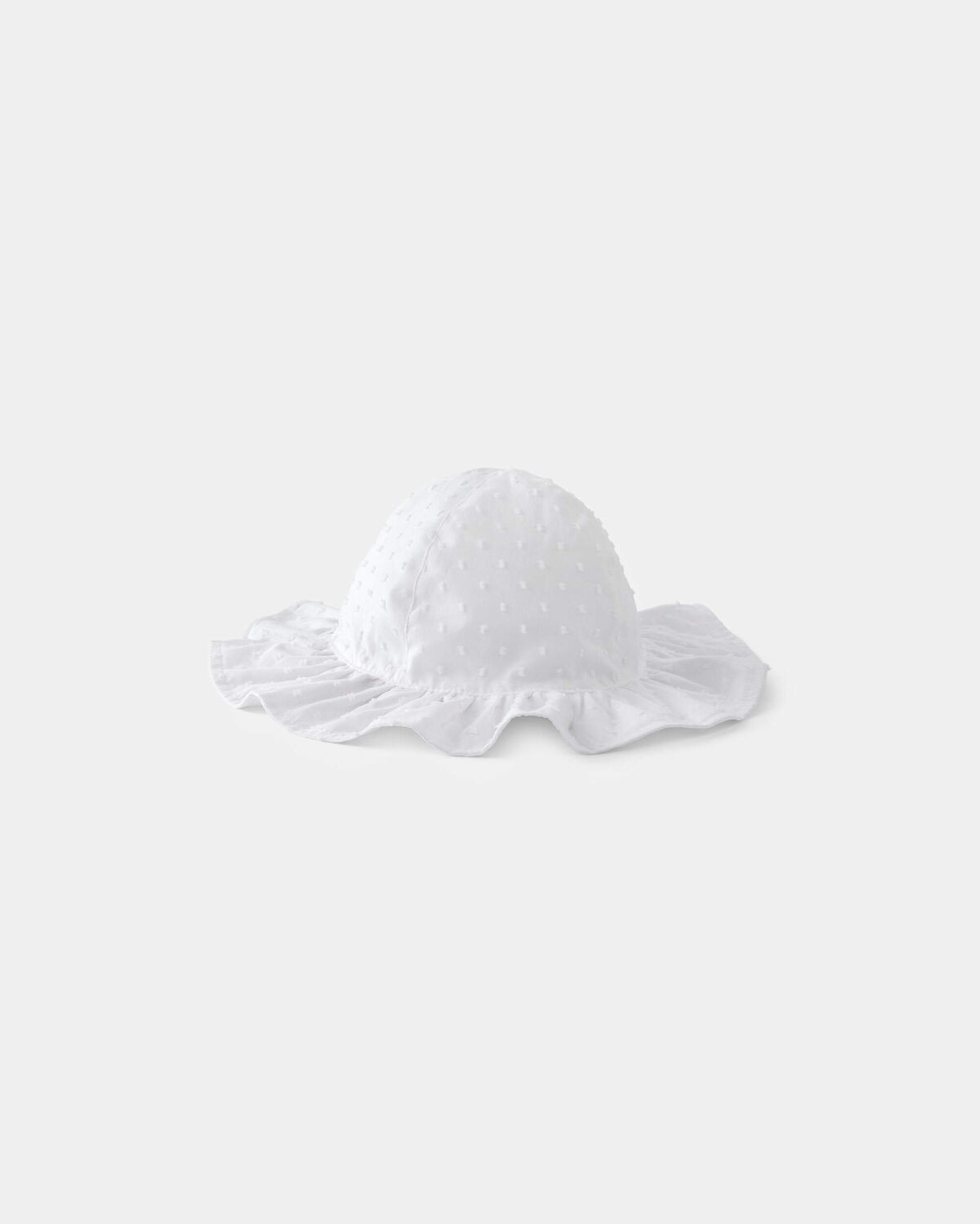 Baby Girl Cotton Swiss Dot Sunhat - White | Carter's Inc