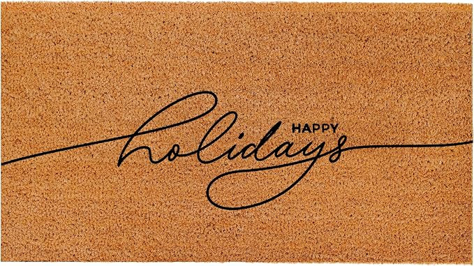 THEODORE MAGNUS Natural Coir Doormat with Non-Slip Backing - 17 x 30 - Outdoor/Indoor - Christmas... | Amazon (US)