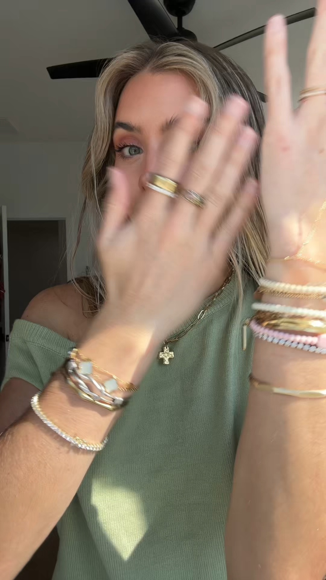 My jewelry stack changes all the time but I just got new jewelry from James Michelle and I had to share! My code is SLOANE. I can’t link to James Michelle here on LTK but I did link some of the other pieces I wear. 

#LTKootd #LTKSaleAlert #LTKFindsUnder50