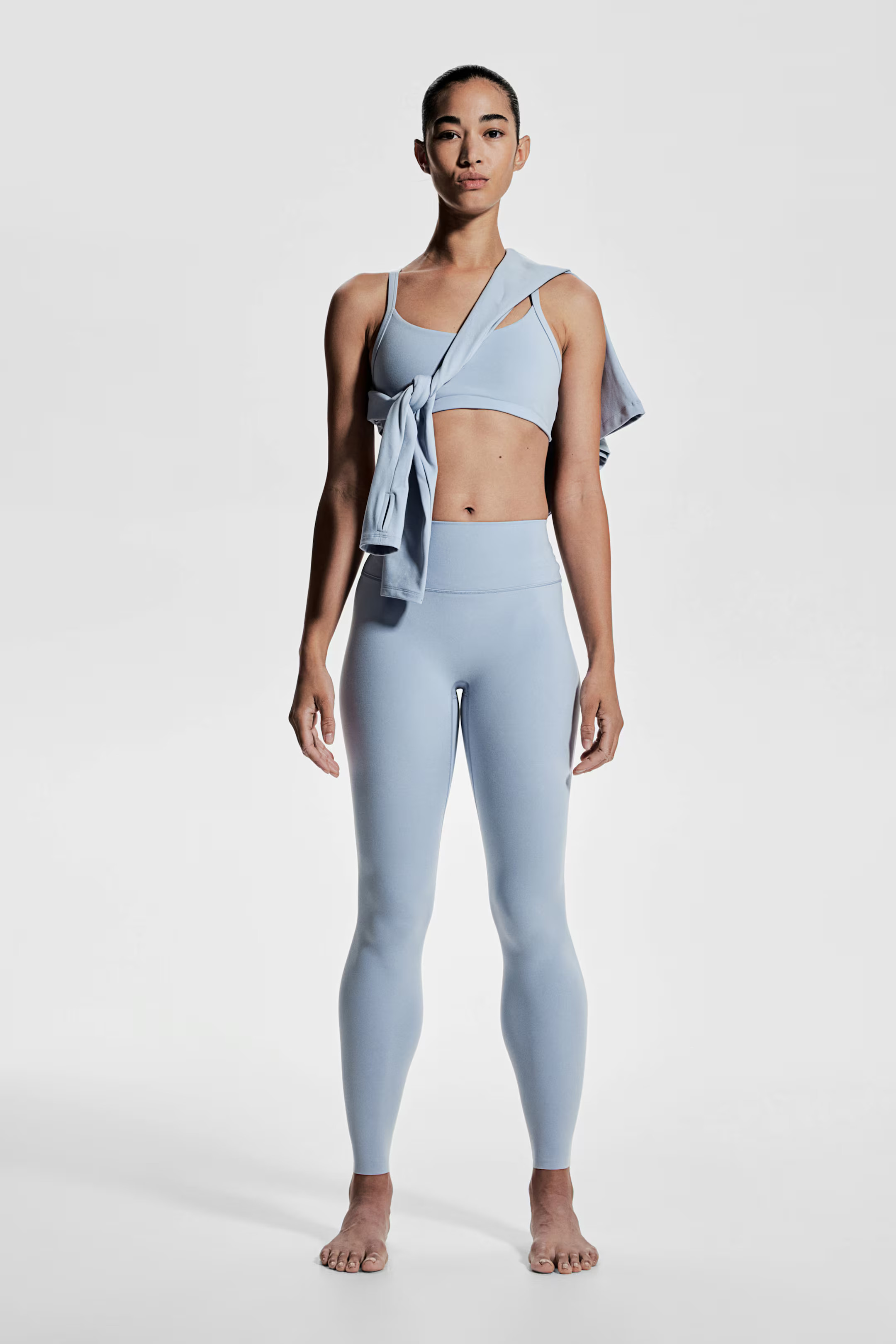 Sports leggings with SoftMove™ - Light blue - Ladies | H&M GB | H&M (UK, MY, IN, SG, PH, TW, HK)