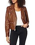 Levi's Women's Faux Leather Contemporary Motorcycle Jacket (Standard and Plus), Dark Brown Potting S | Amazon (US)