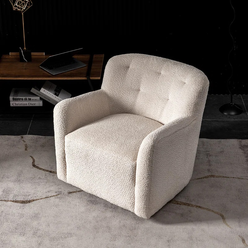 Bryell 32.5" Wide Chenille Upholstered Swivel Accent Armchair | Wayfair North America