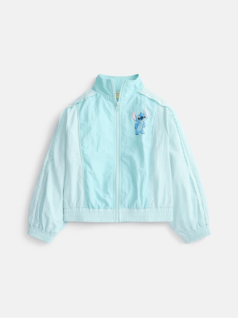 Color Pastel Blue selectedStitch Girls Full Zip Track Jacket, Sizes 4-12Stitch Long Sleeve Jacket... | Walmart (US)