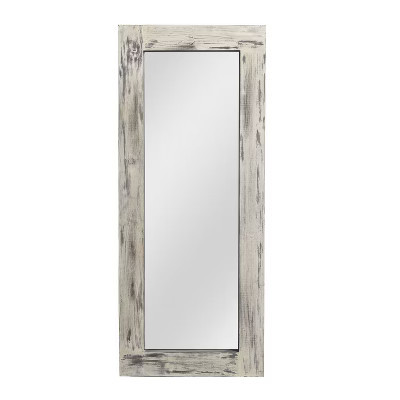 Dovelina Rectangular Solid Wood Wide Edge Hanging Mirror Decorative Wall Mirror- 58"x24",Weater White | Target