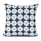 E by design O5PG858BL44-16 Button Up Decorative Geometric Throw Outdoor Pillow, 16", Blue | Amazon (US)