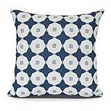 E by design O5PG858BL44-16 Button Up Decorative Geometric Throw Outdoor Pillow, 16", Blue | Amazon (US)