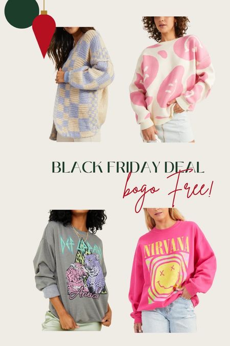 I wait all year for this sale! BOGO FREE sweaters and graphic sweatshirts! Preppy sweatshirts, preppy sweaters, teen gift ideas, tween gift ideas, teen girl gifts, nirvana sweatshirt, def leopard sweatshirt 

#LTKHoliday #LTKCyberWeek #LTKGiftGuide