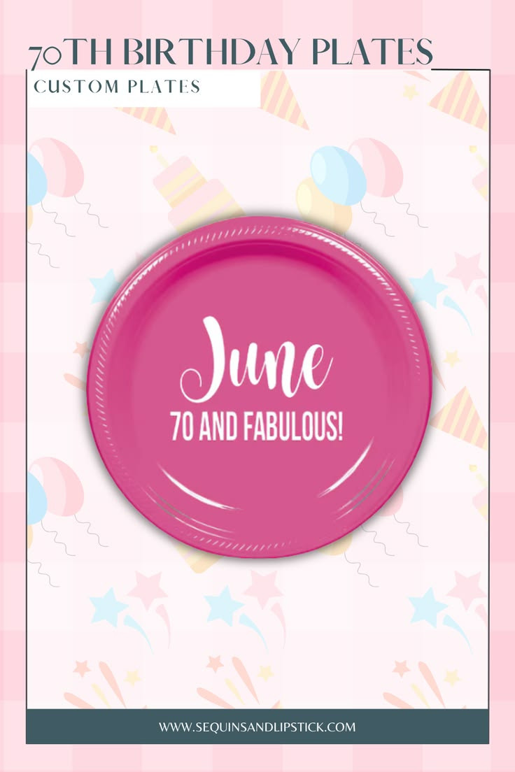 Make a 70th birthday celebration extra special with personalized party plates featuring a custom name and “70 & Fabulous” design. These stylish pink plates are perfect for adding a fun, elegant touch to milestone birthday decor, whether you’re hosting a big party or an intimate gathering. A unique and memorable detail that guests will love! 🎉 

 #LTKSeasonal #LTKOver40