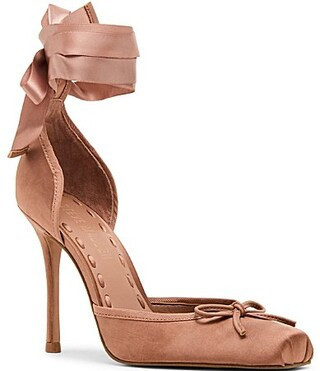 Steve Madden Larina Satin Ballet Square Toe Stiletto Lace Up Dress Pumps - 6 | Dillard's