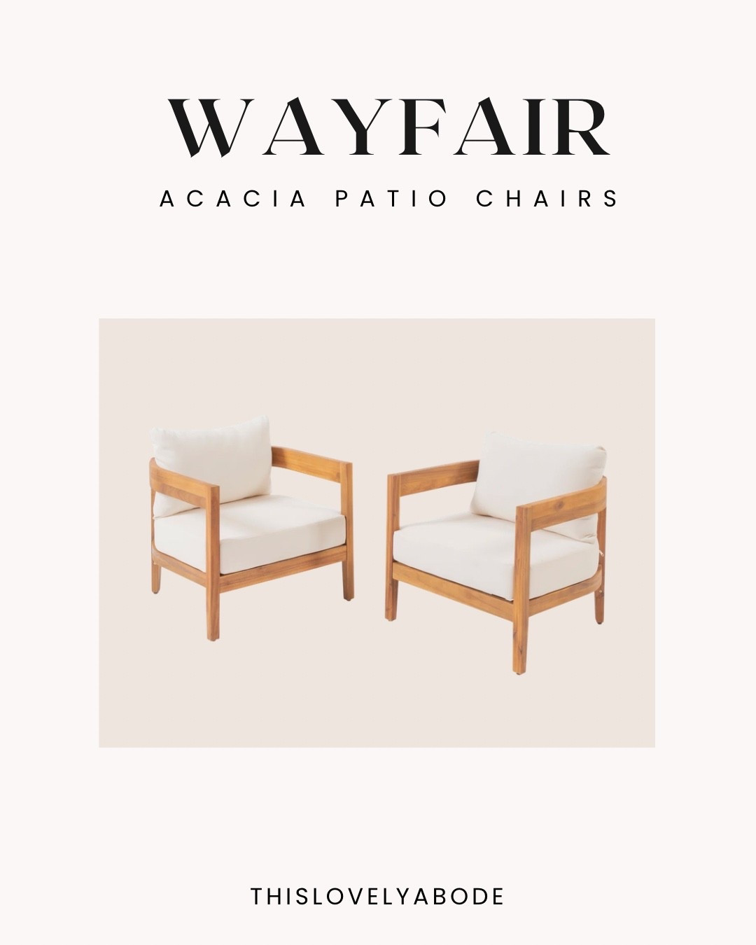 Acacia wood patio chairs 
#wayfair #patiochairs #outdoorfurniture 

#LTKHome #LTKSaleAlert