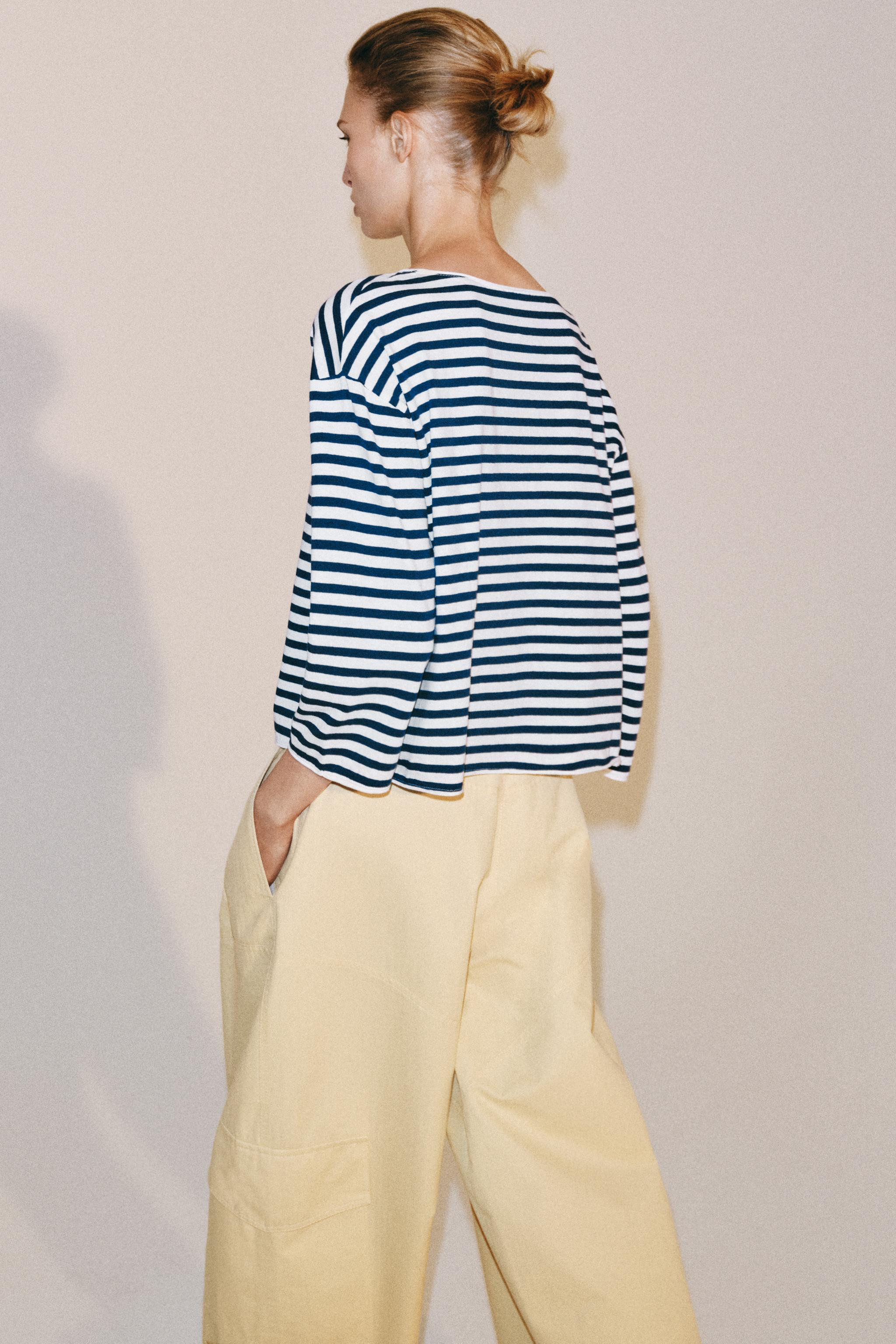 STRIPED RUSTIC T-SHIRT | Zara UK