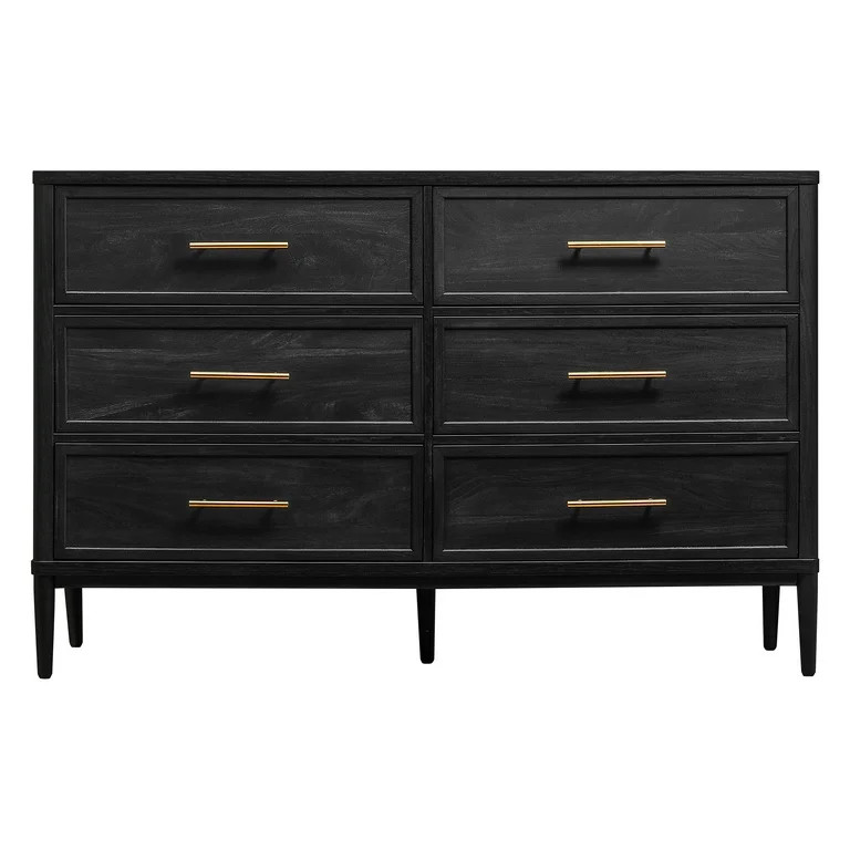 Better Homes & Gardens Oaklee 6 Drawer Dresser, Charcoal Finish - Walmart.com | Walmart (US)
