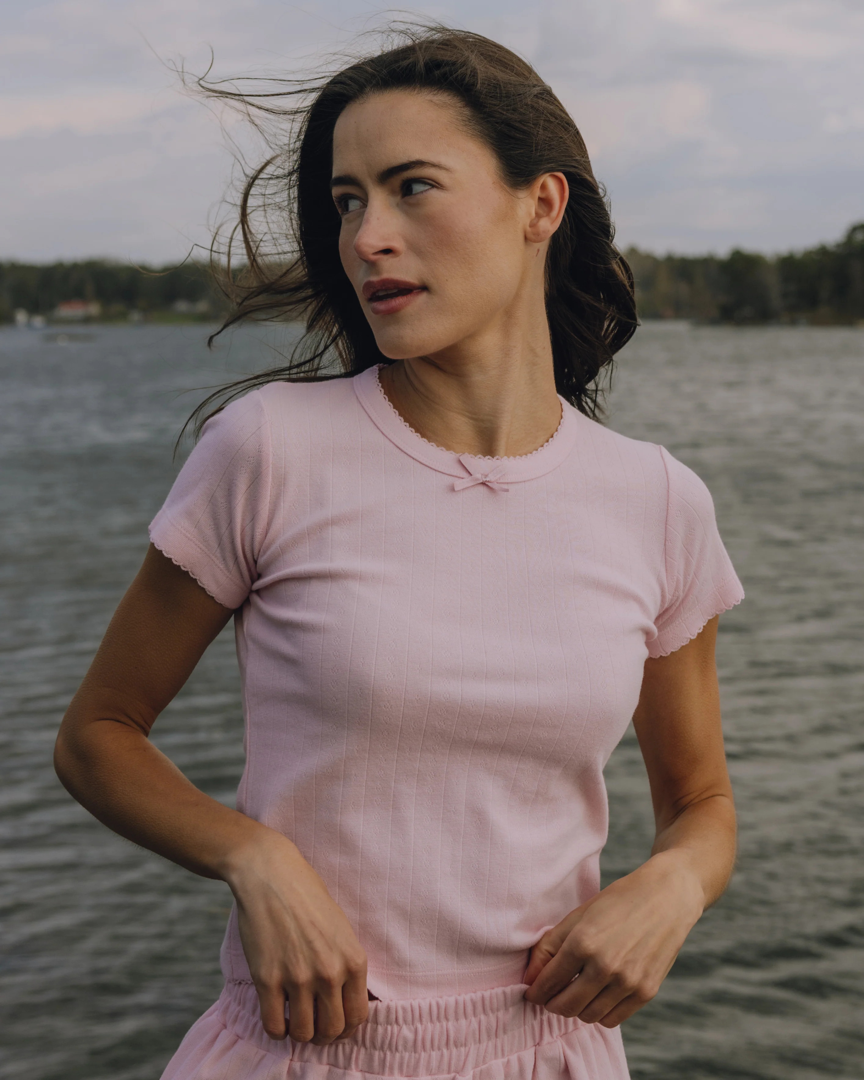 Pointelle Baby Tee - Cupid | Daily Drills