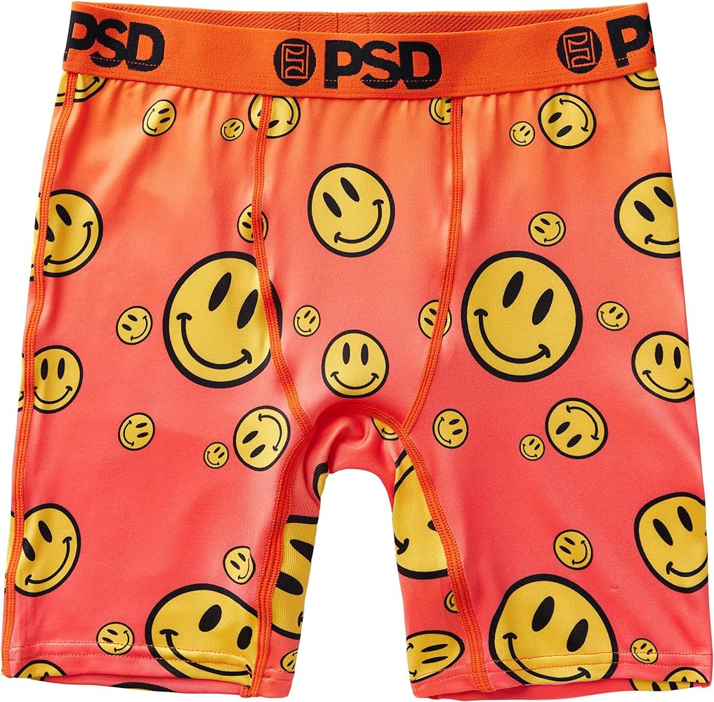 PSD Youth Boy's Smiley Print Boxer Briefs - Breathable and Supportive Kids Underwear with Moistur... | Amazon (US)