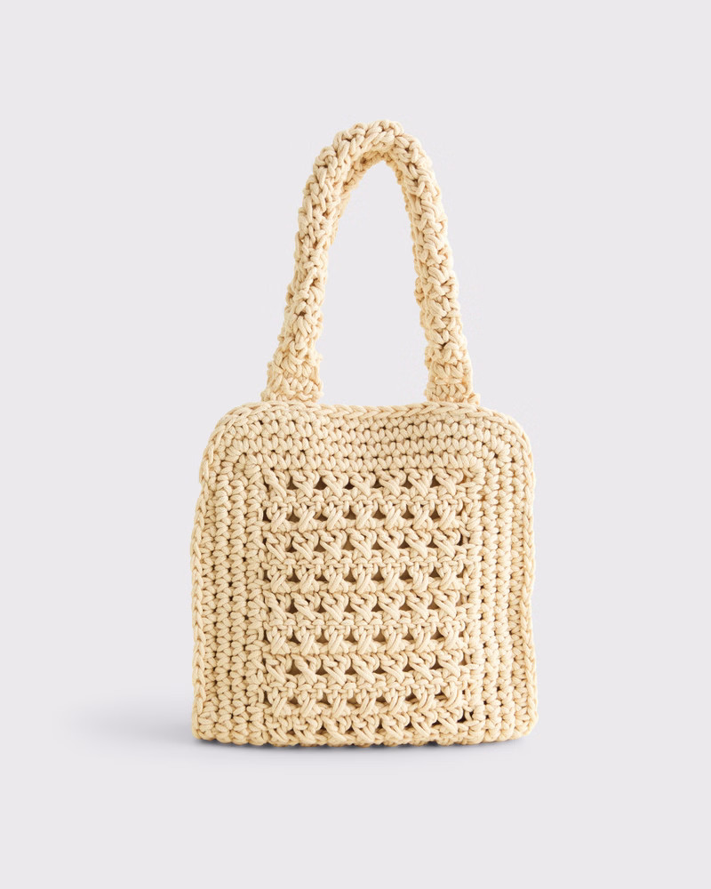 Crochet-Style Shopper Bag | Abercrombie & Fitch (US)