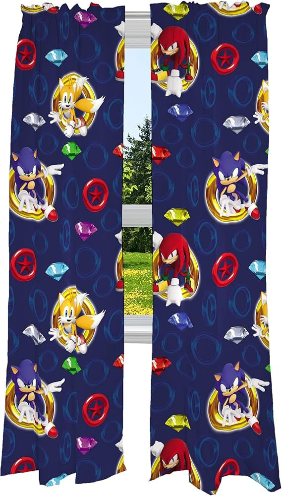Franco Kids Room Window Curtains Drapes Set, 82 in x 84 in, Sonic The Hedgehog, Anime | Amazon (US)
