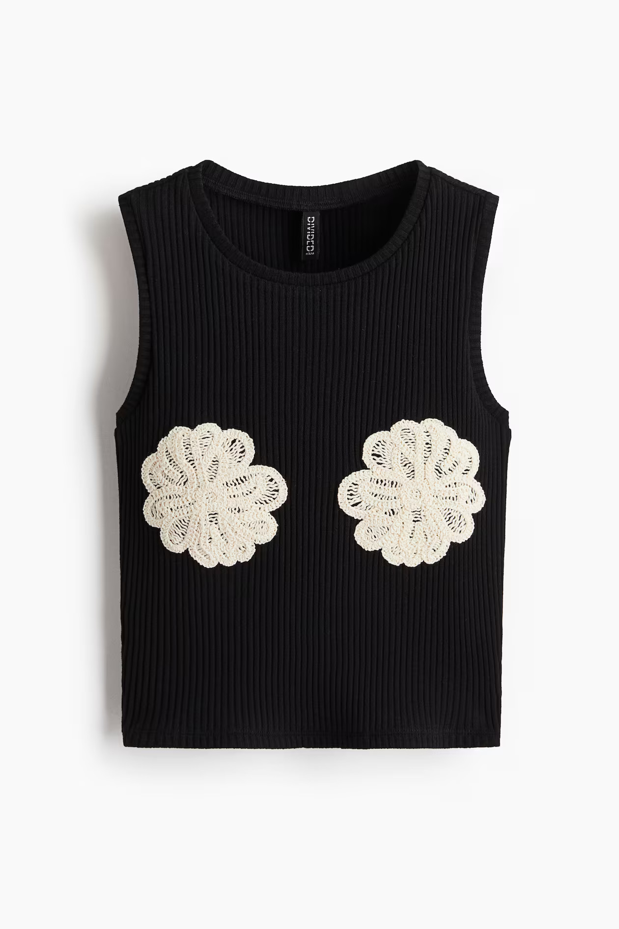 Appliquéd cropped vest top | H&M (UK, MY, IN, SG, PH, TW, HK)