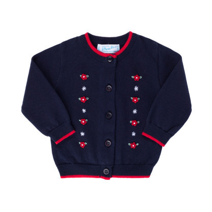 Navy Daisy Cardigan | Feltman Brothers