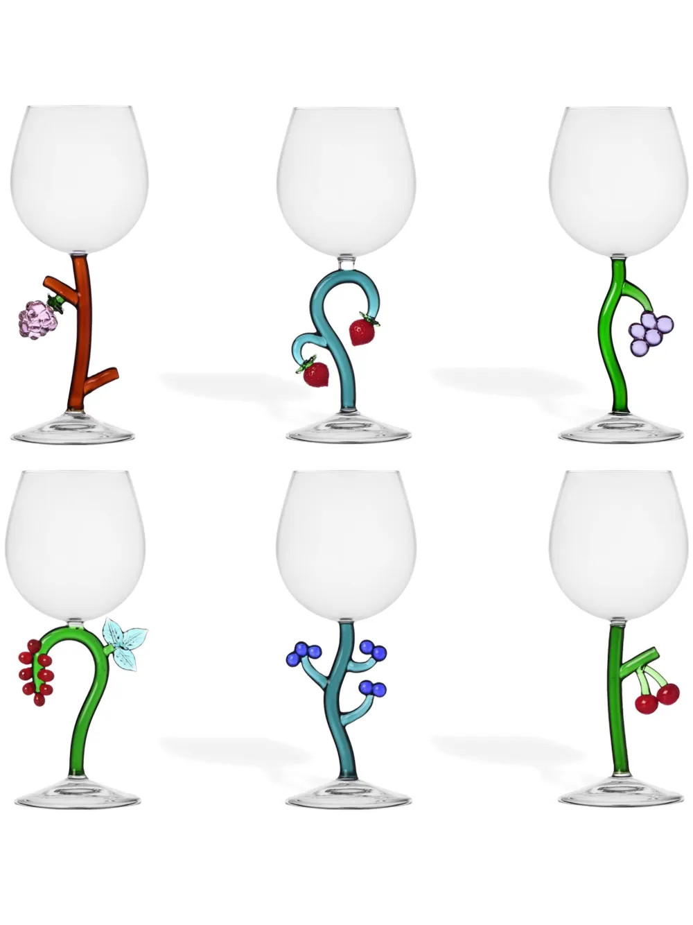 Ichendorf Milano Fruits And Flowers Stem glasses(set Of six) | White | FARFETCH AU | Farfetch Global