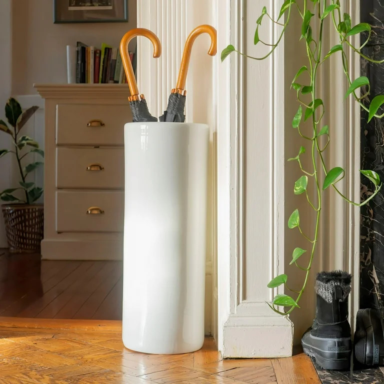 24" White Porcelain Umbrella Stand - Walmart.com | Walmart (US)