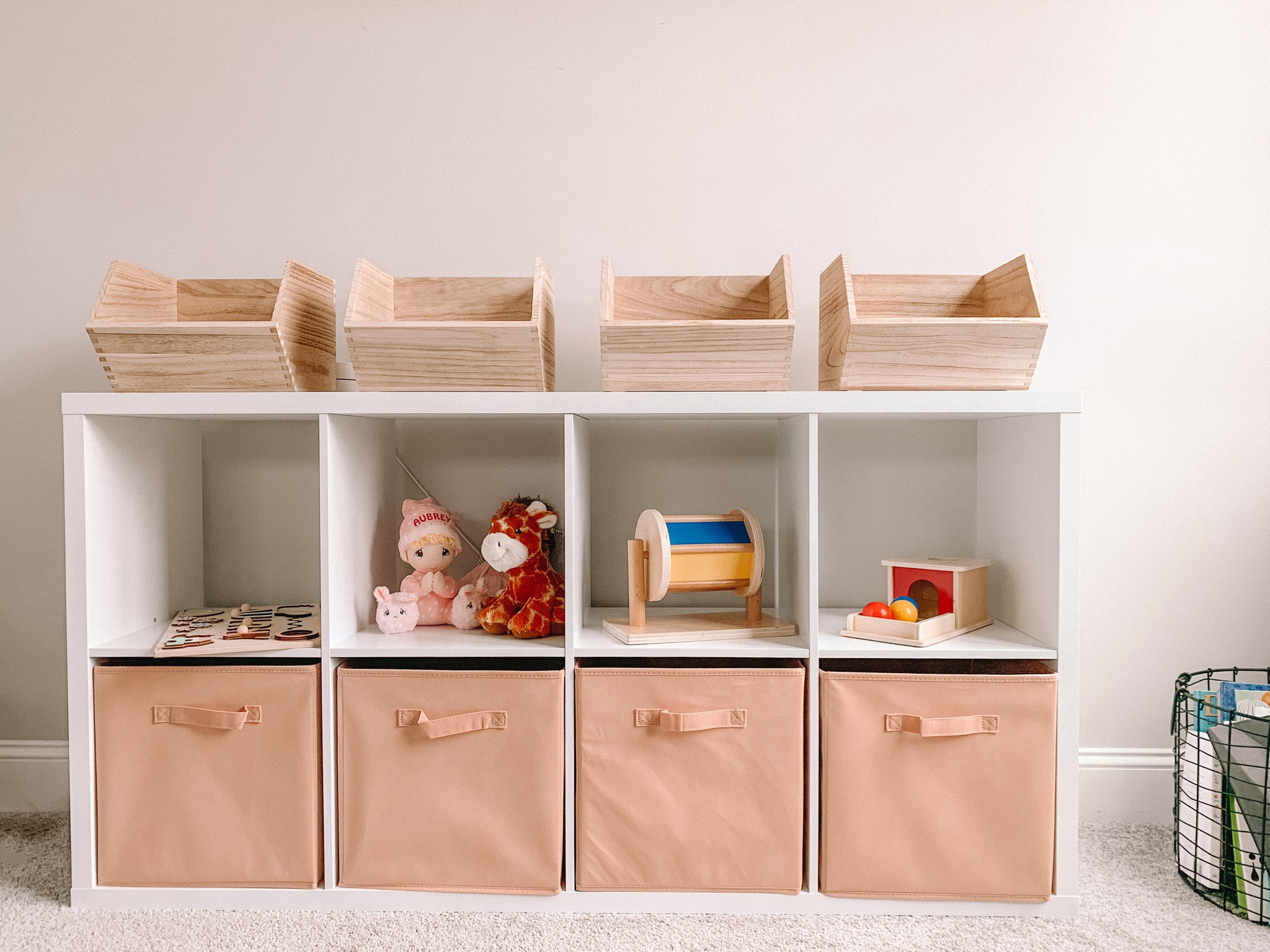 Our loft-turned-playroom is coming along! | playroom, kids play room, baby room, baby toys, homeschool, nursery, baby essentials, baby girl, Montessori toys, wood toys, toy room, kids room, play area, target, organization, shelves, amazon, Etsy


#LTKhome #LTKkids