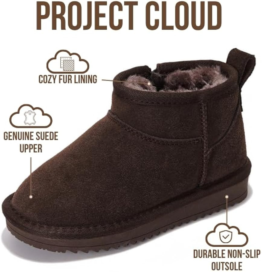 Project Cloud 100% Genuine Leather Girls Boots – Water Resistant & Lightweight Ankle Boots with... | Amazon (US)
