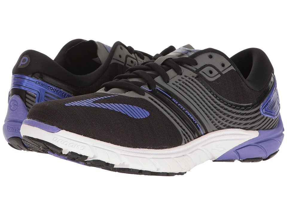 Brooks - PureCadence 6 (Black/Anthracite/Blue Iris) Women's Running Shoes | Zappos