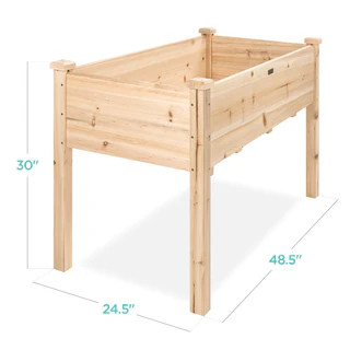 Raised Garden Bed, Elevated Wood Garden Planter Stand | Best Choice Products 