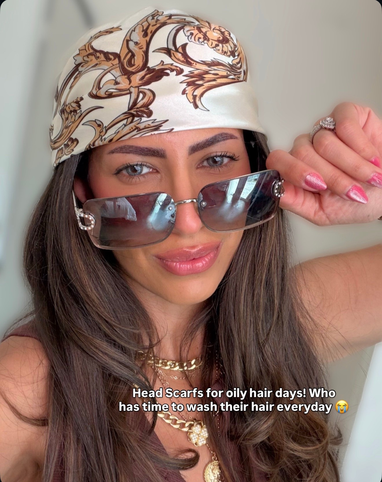 Love head scarves for oily hair days! 

#LTKootd #LTKMidsize #LTKSeasonal