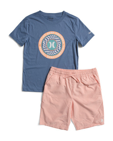 Big Boys 2pc Graphic Circle Tee And Woven Shorts Set | TJ Maxx