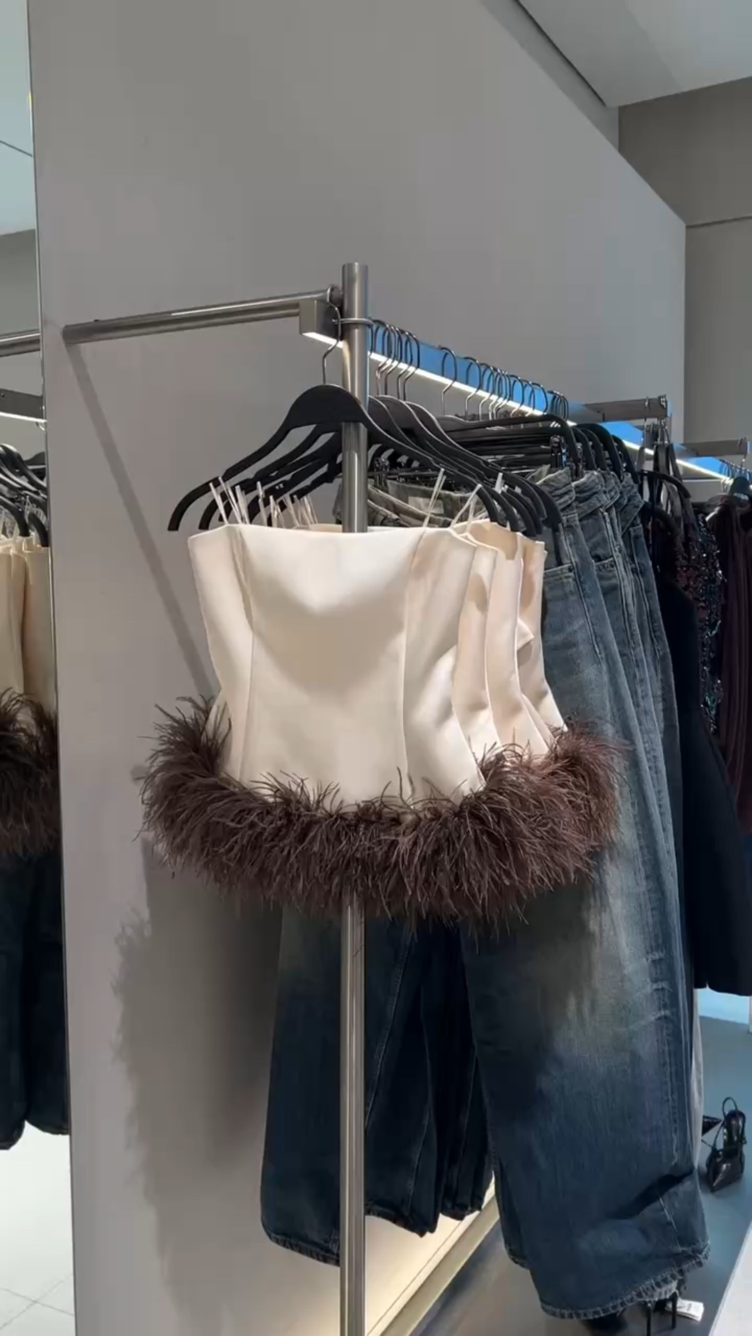 Satin bustier corset top with feather trim!

#LTKootd #LTKMidsize #LTKFindsUnder100