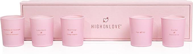 HIGHONLOVE Mini Massage Candle Collection, Soy Candle Gift Set, Valentine's Day Gifts for Her - S... | Amazon (US)