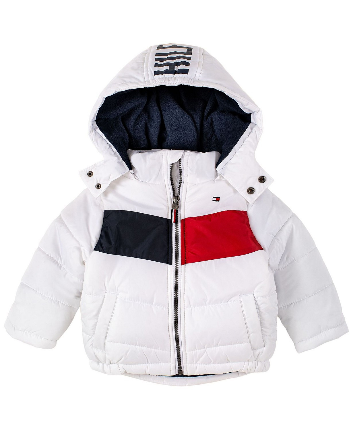 Baby Boys Chevron Pieced Bubble Jacket | Macys (US)