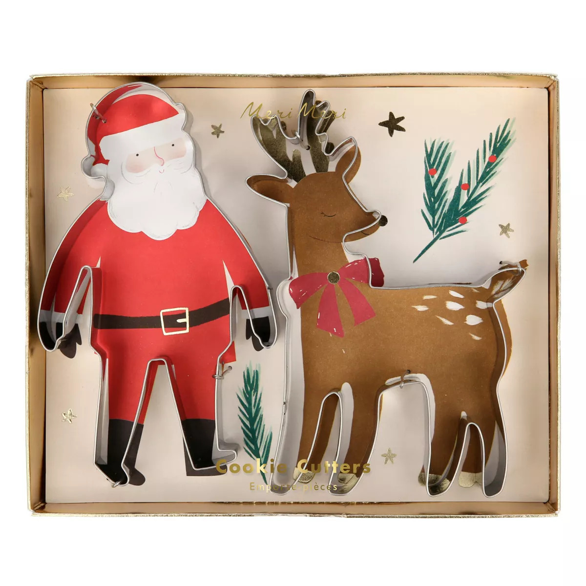 Meri Meri Santa & Reindeer Christmas Cookie Cutters (Pack of 2) | Target