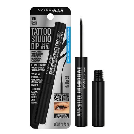 Maybelline Tattoo Studio Dip-Ink Liquid Eyeliner, Black Track, 0.06 fl oz | Walmart (US)