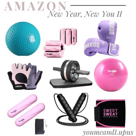 Amazon work out gear for home. A new year, a new you. Hand weights, kettlebell, resistant bands, Pilates ring, balance ball, exercise ball, hand weights, sliders, adjustable, kettle bells, yoga mat, thigh, master trainer, get in shape, Amazon finds, weighted ring, YoumeandLupus, roller, exercise gloves, jump rope, mini weighted balls, medicine ball, sweat band, boxing gloves, weighted wrist bands

#LTKhome #LTKGiftGuide #LTKfitness