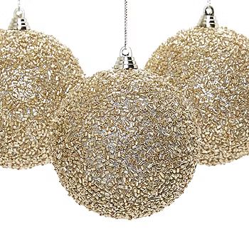 North Pole Trading Co. Chateau Beaded Ball 4-pc. Christmas Ornament Set | JCPenney