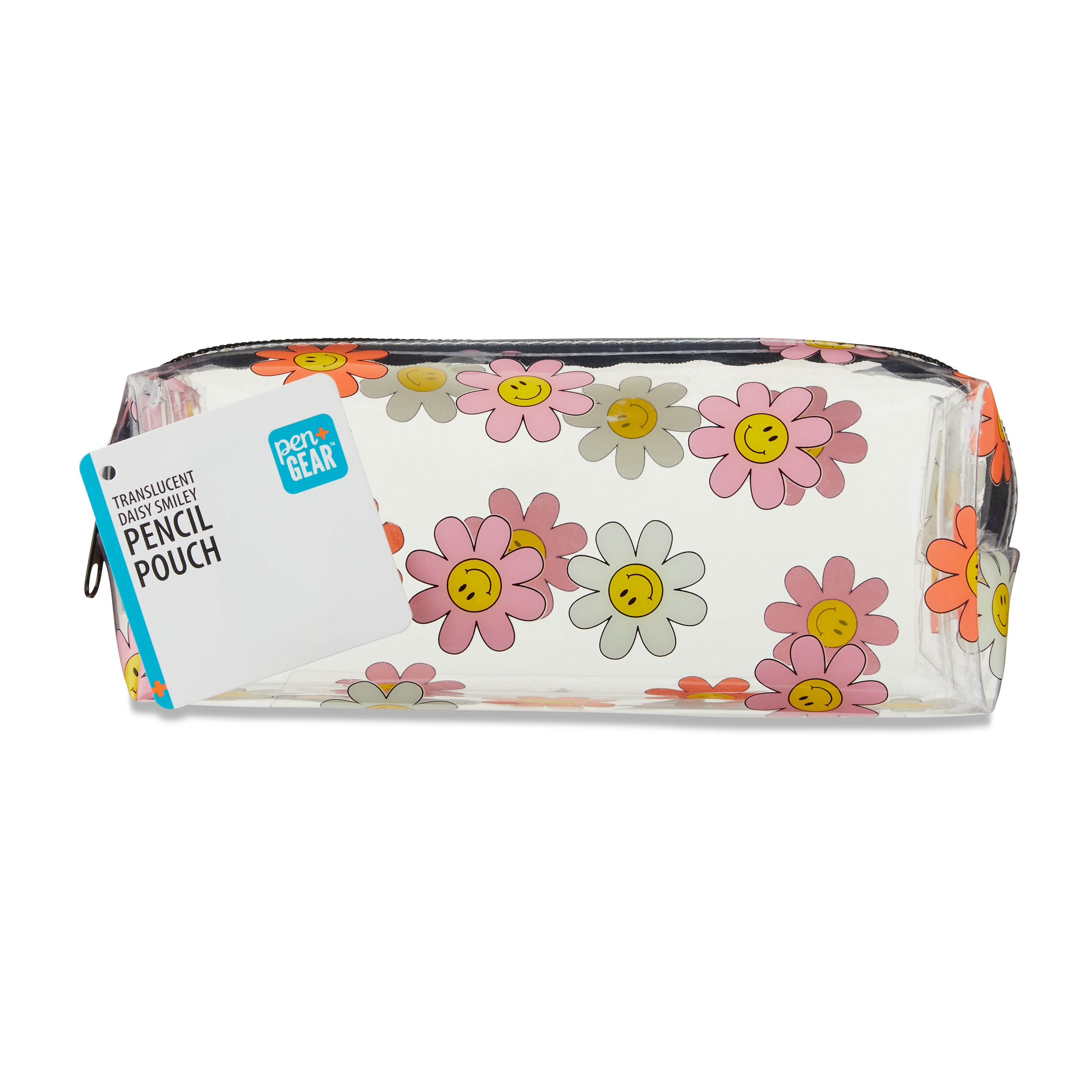 Pen+Gear Translucent Daisy Smiley Pencil Pouch | Walmart (US)