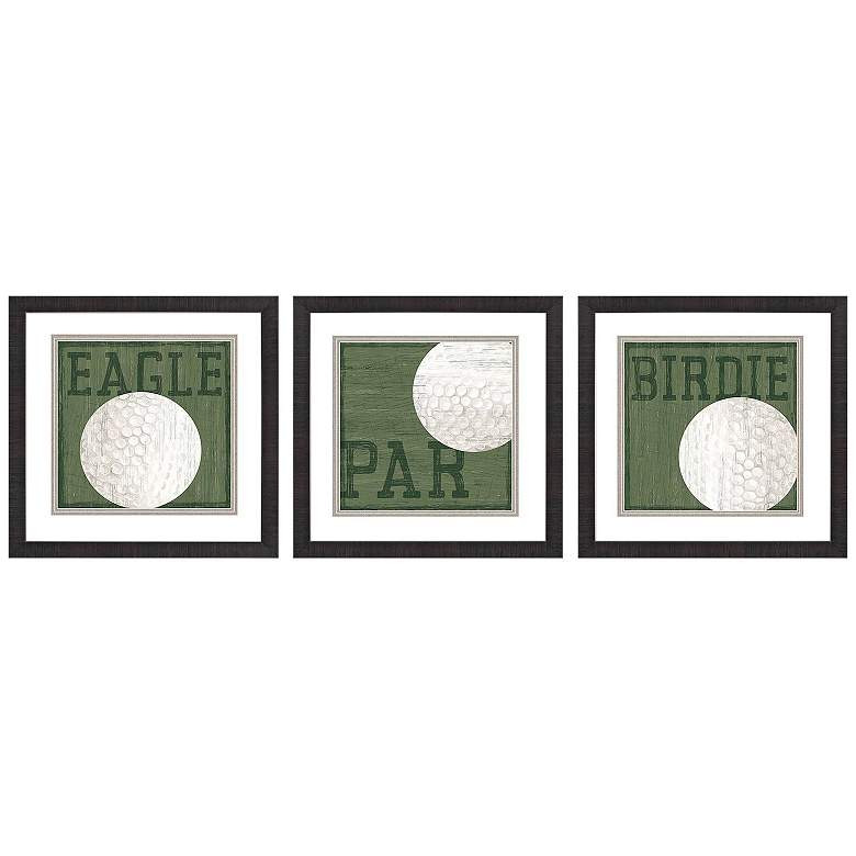 Golf Days 18"W x 18"H Framed Art Set of 3 | Lamps Plus