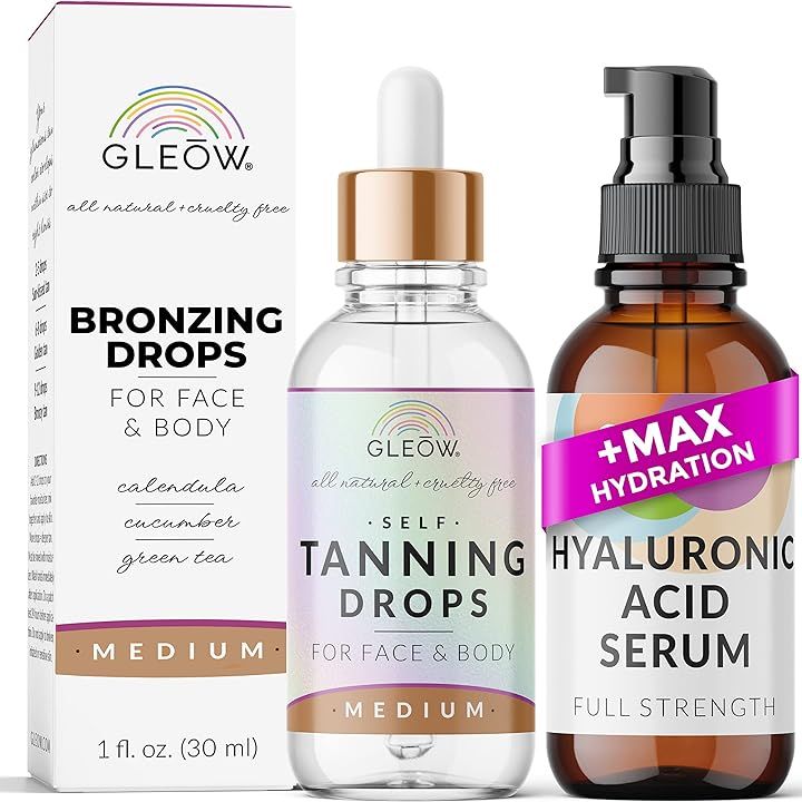 Bronzing Drops Face Self Tanner Tanning Drops for Your Face & Body, Sunless Quick Tan, Face Tanner S | Amazon (US)