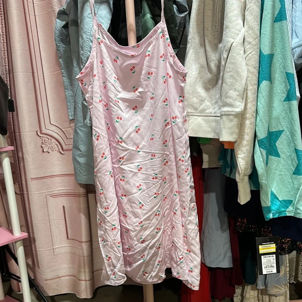 Cat & Jack Pink Cherry Pattern Dress | Poshmark