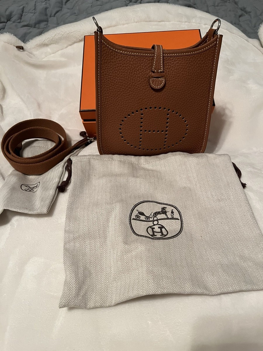Pre-Owned Hermes Evelyne 16 TPM GOLD Taurillon Clemence leather with PHW | eBay US