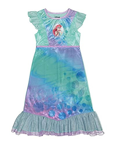Disney Girls' Little Mermaid Fantasy Gown Nightgown, WATERCOLOR ARIEL 2, 2T | Amazon (US)