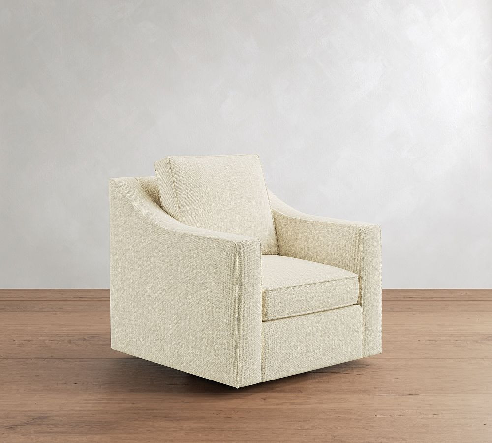 Cameron Slope Arm Swivel Chair | Pottery Barn (US)