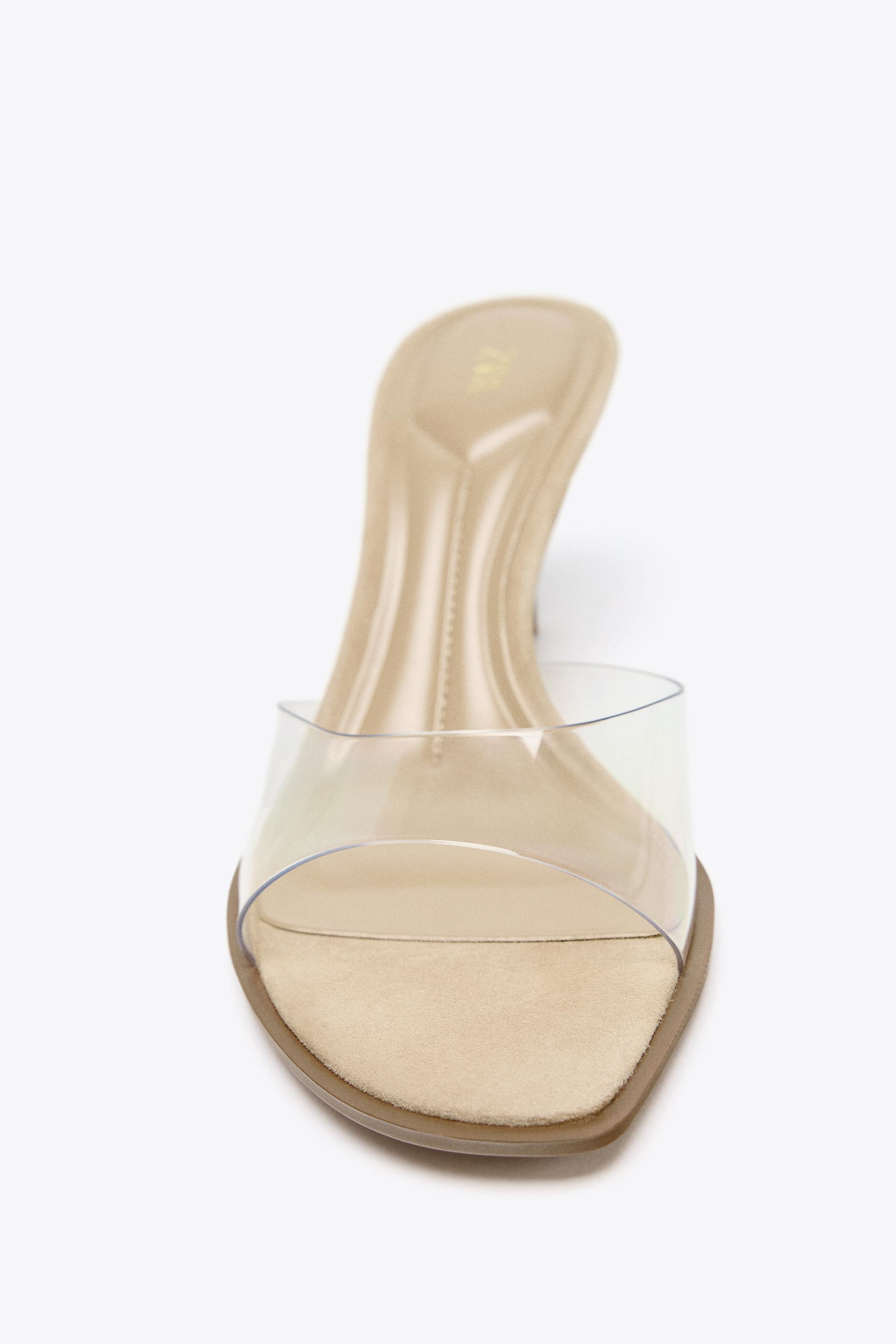 HIGH HEELED VINYL SANDALS | Zara US