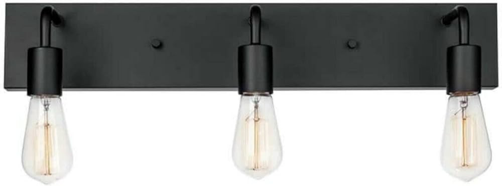 Home Decorators Holden 3-Light Matte Black Vanity Light and Bath Set (5-Piece),51964 | Amazon (US)