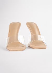 Fame Clear Vinylite/Skin 10.5cm Heels | Tony Bianco (Global)